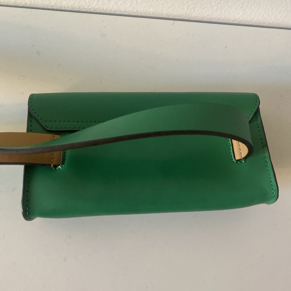 Kate Spade Leather Belt Bag Travel Fanny Pack Size L/XL Green EUC Minimalist - Picture 3 of 9